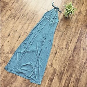 Wildfox Maxi Halter With Two Extreme Slits